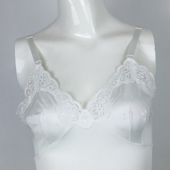 Vintage White Full Slip dress FRENCH MAID - Picture 3 of 16